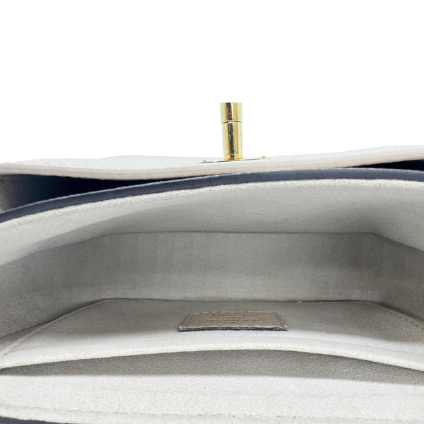 LOUIS VUITTON Lockme Tender Grained Calfskin Leather Shoulder Bag Greige