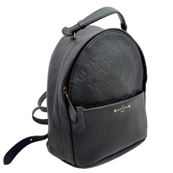 LOUIS VUITTON Sorbonne Monogram Empreinte Leather Backpack Black