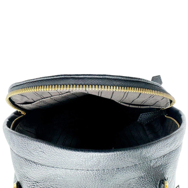 LOUIS VUITTON Sorbonne Monogram Empreinte Leather Backpack Black