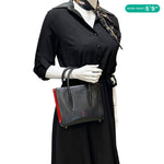 CHRISTIAN LOUBOUTIN Paloma Mini Leather Tote Shoulder Bag Black