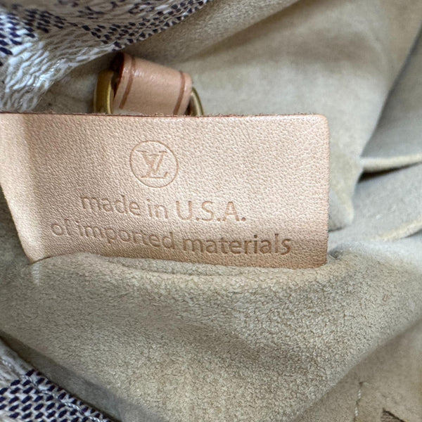 LOUIS VUITTON Artsy MM Damier Azur Hobo Bag White