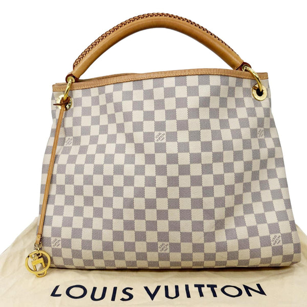 LOUIS VUITTON Artsy MM Damier Azur Hobo Bag White