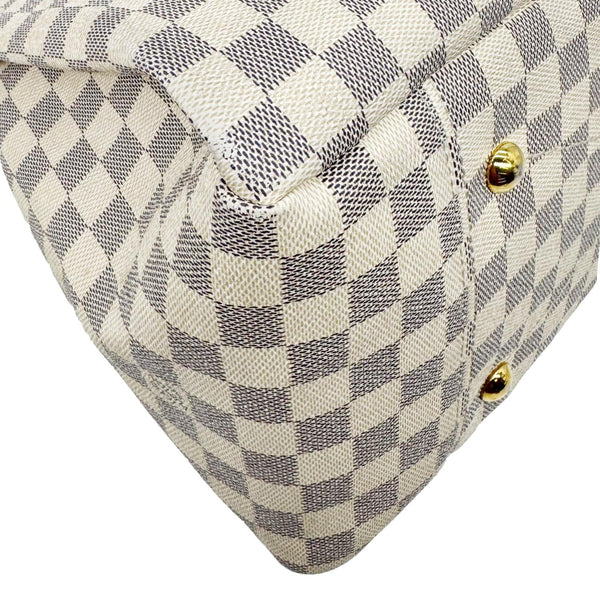 LOUIS VUITTON Artsy MM Damier Azur Hobo Bag White