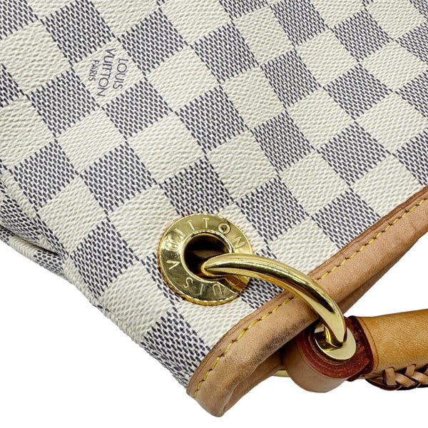 LOUIS VUITTON Artsy MM Damier Azur Hobo Bag White