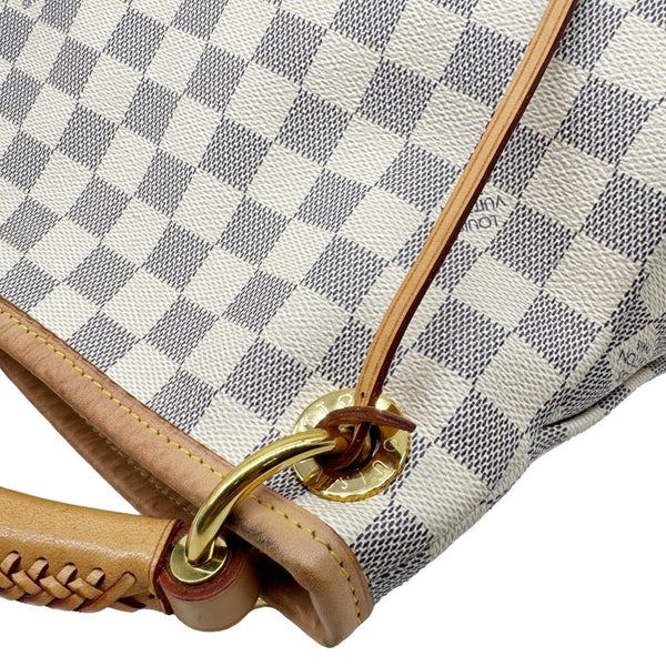 LOUIS VUITTON Artsy MM Damier Azur Hobo Bag White