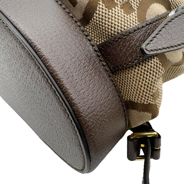 GUCCI Monogram Jumbo GG Canvas Backpack Brown 678829