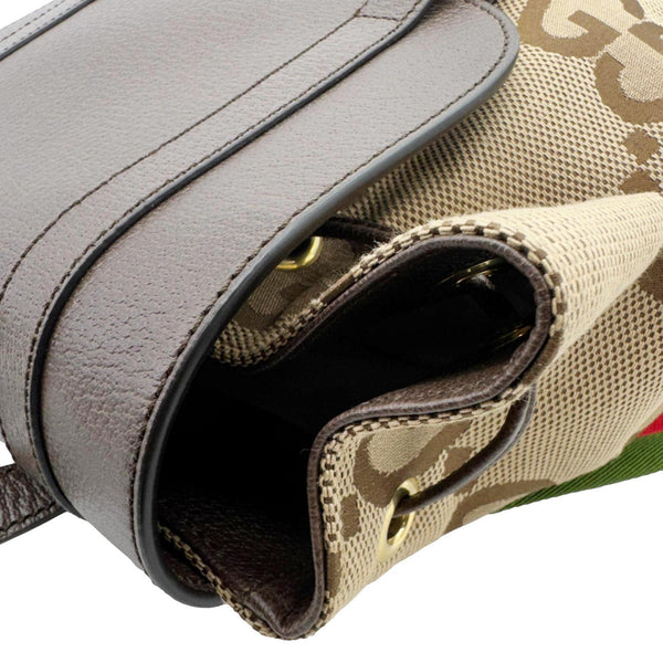 GUCCI Monogram Jumbo GG Canvas Backpack Brown 678829