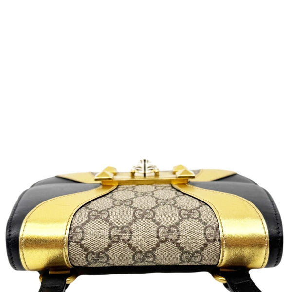 GUCCI Osiride Small GG Supreme Canvas Shoulder Bag Gold 500781