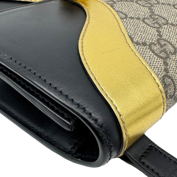 GUCCI Osiride Small GG Supreme Canvas Shoulder Bag Gold 500781