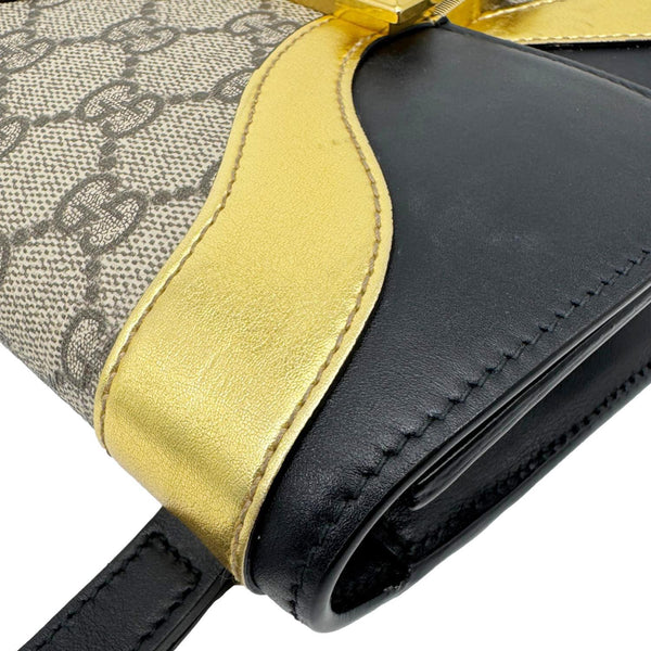 GUCCI Osiride Small GG Supreme Canvas Shoulder Bag Gold 500781
