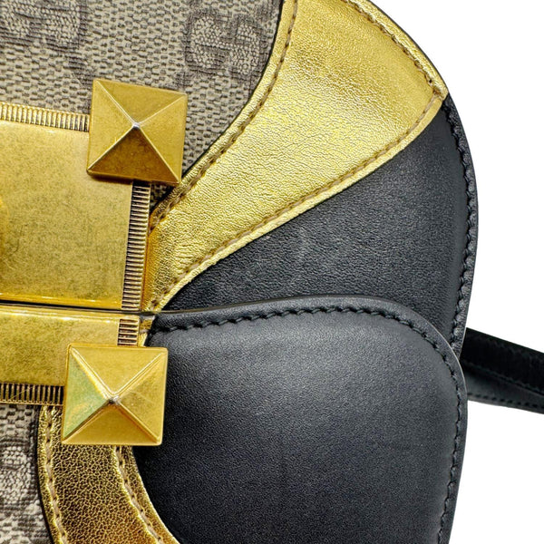 GUCCI Osiride Small GG Supreme Canvas Shoulder Bag Gold 500781