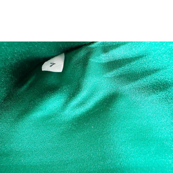 PRADA Cleo Cristal Embellished Satin Shoulder Bag Emerald Green