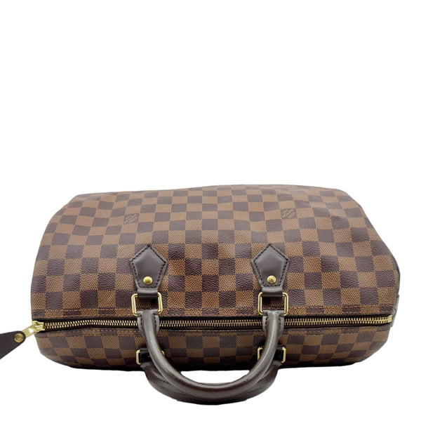 LOUIS VUITTON Speedy 30 Damier Ebene Satchel Bag Brown