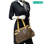 LOUIS VUITTON Batignolles Horizontal Monogram Canvas Shoulder Bag Brown