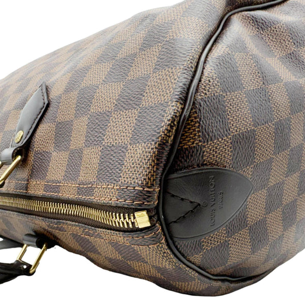 LOUIS VUITTON Speedy 30 Damier Ebene Satchel Bag Brown