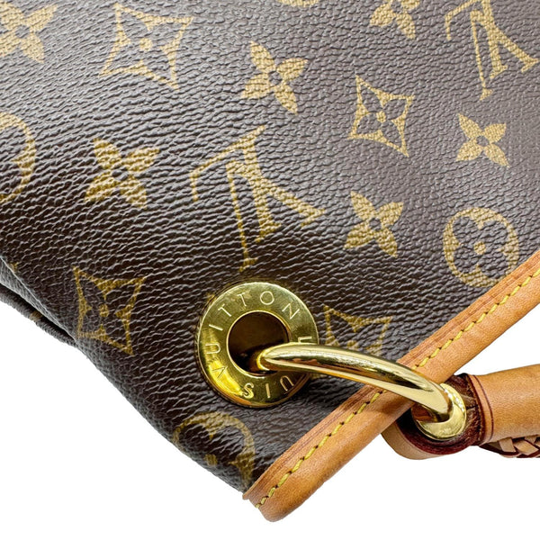 LOUIS VUITTON Artsy MM NM Monogram Canvas Shoulder Bag Brown