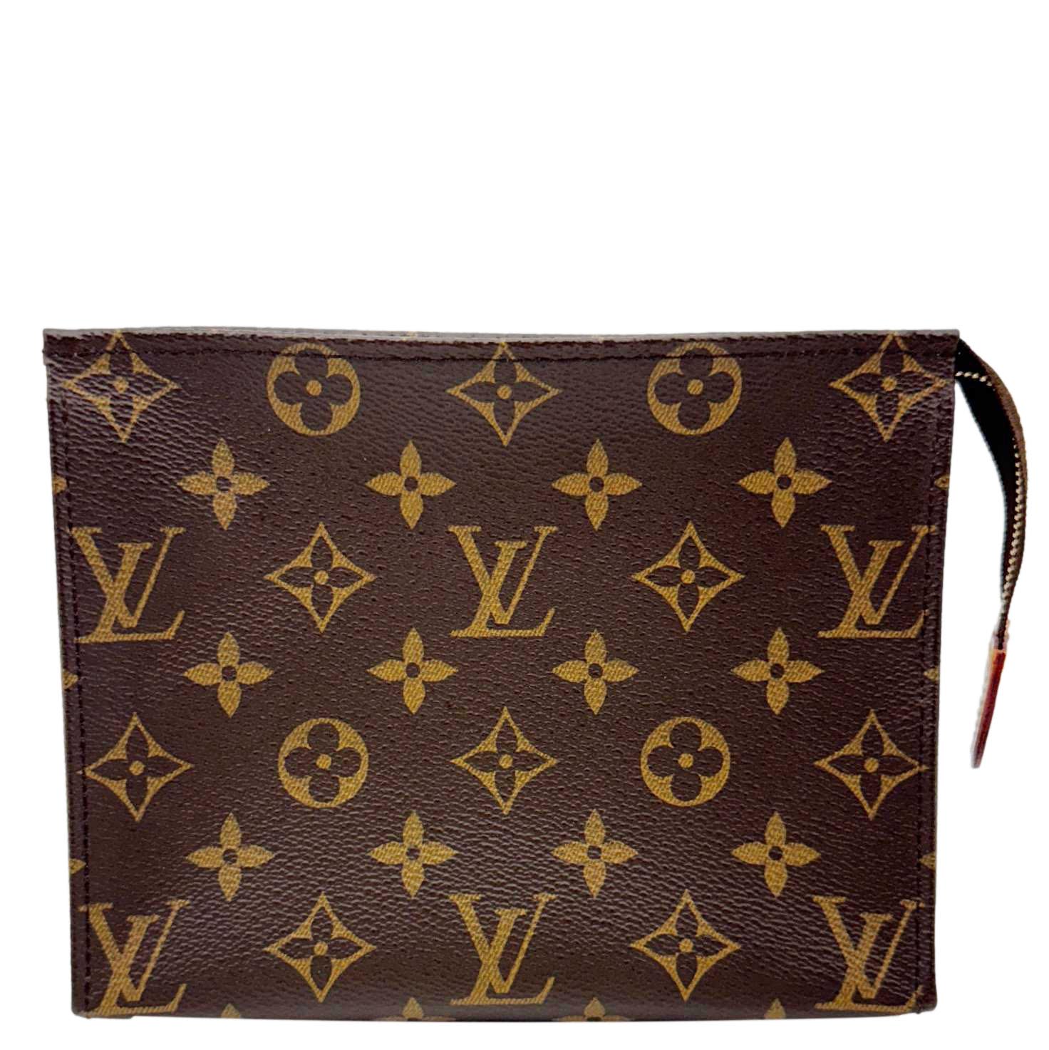 LOUIS VUITTON Toiletry Pouch 19 Monogram Canvas Clutch Brown