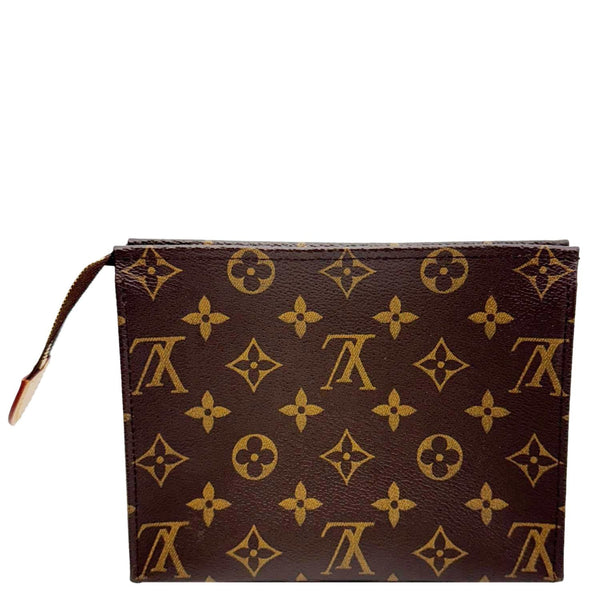 LOUIS VUITTON Toiletry Pouch 19 Monogram Canvas Clutch Brown