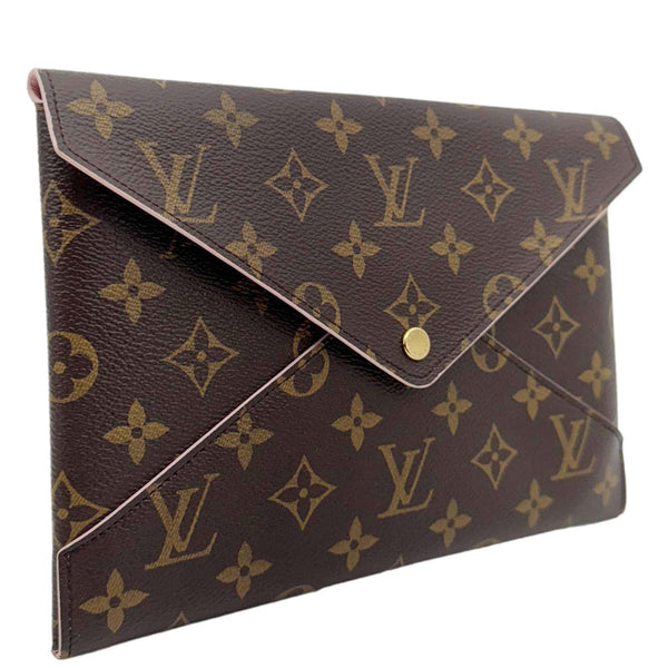 LOUIS VUITTON Kirigami Pochette Large Monogram Canvas Clutch Brown