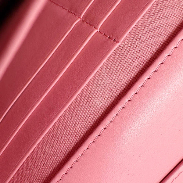 CHANEL Matelasse CC Quilted Caviar Leather WOC Crossbody Bag Pink