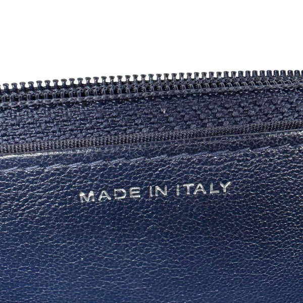 CHANEL Mademoiselle Vintage Flap Quilted Sheepskin Crossbody Bag Navy Blue