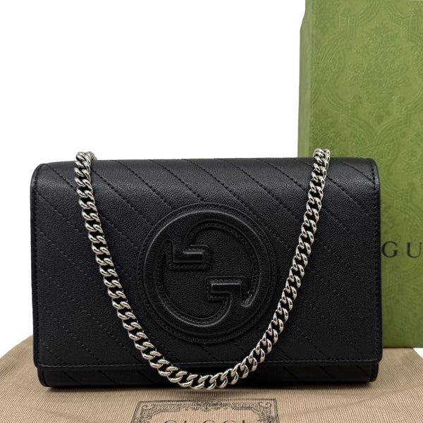 GUCCI Blondie WOC Leather Crossbody Bag Black 772213