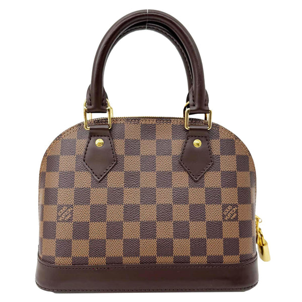 Louis Vuitton Alma BB Damier Ebene Satchel Shoulder Bag Brown