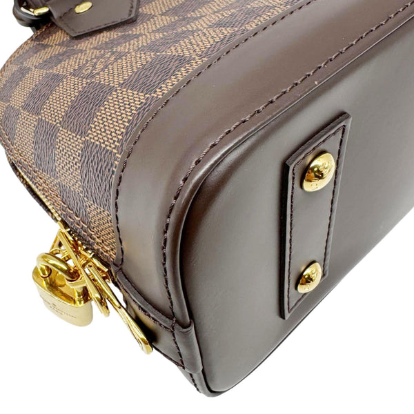 Louis Vuitton Alma BB Damier Ebene Satchel Shoulder Bag Brown
