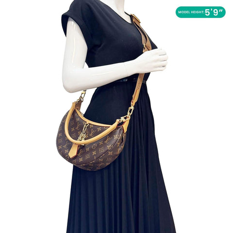 LOUIS VUITTON Looping Monogram Canvas Shoulder Bag Brown