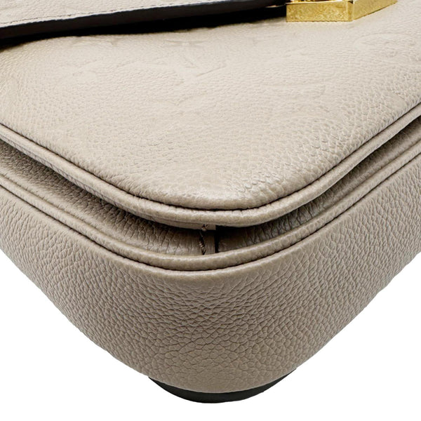 LOUIS VUITTON Metis Pochette Empreinte Leather Crossbody Bag Beige