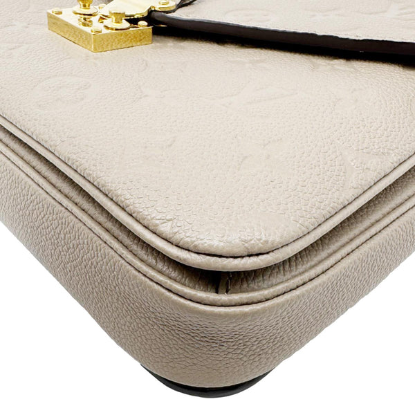 LOUIS VUITTON Metis Pochette Empreinte Leather Crossbody Bag Beige