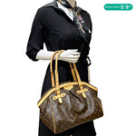 LOUIS VUITTON Tivoli GM Monogram Canvas Satchel Bag Brown