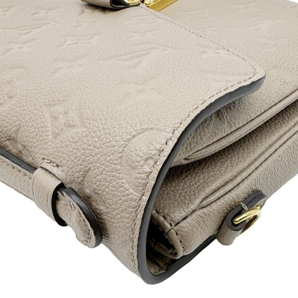 LOUIS VUITTON Metis Pochette Empreinte Leather Crossbody Bag Beige