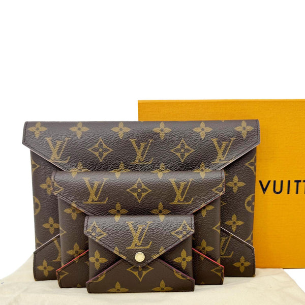 LOUIS VUITTON Kirigami Monogram Canvas Pochette Set Brown