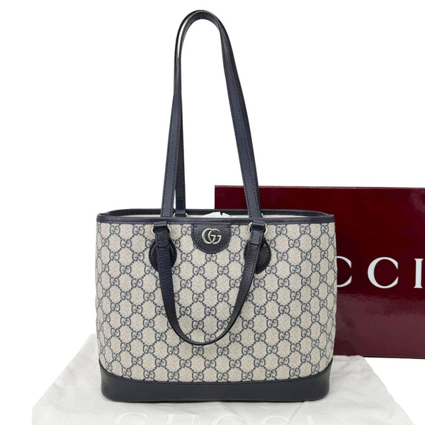 GUCCI Ophidia Medium GG Supreme Canvas Tote Beige 765043