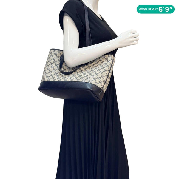 GUCCI Ophidia Medium GG Supreme Canvas Tote Beige 765043