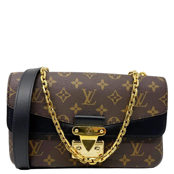 LOUIS VUITTON Marceau Monogram Canvas Chain Shoulder Bag Black