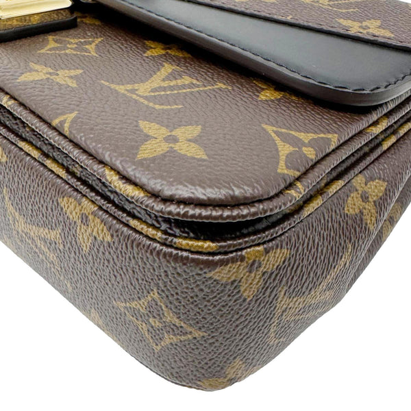 LOUIS VUITTON Marceau Monogram Canvas Chain Shoulder Bag Black