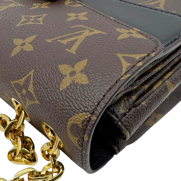 LOUIS VUITTON Marceau Monogram Canvas Chain Shoulder Bag Black