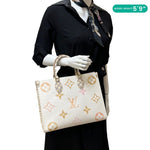 LOUIS VUITTON By the Pool OnTheGo MM Monogram Coated Canvas Tote Bag White