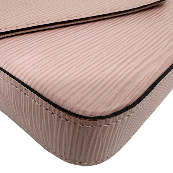 LOUIS VUITTON Felicie Pochette Epi Leather Crossbody Bag Pink