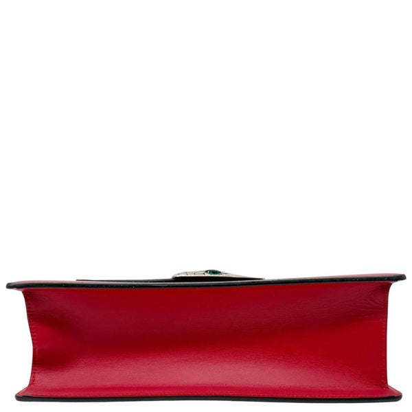 GUCCI Lilith Bamboo Leather Top Handle Shoulder Bag Red 453751