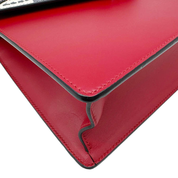 GUCCI Lilith Bamboo Leather Top Handle Shoulder Bag Red 453751