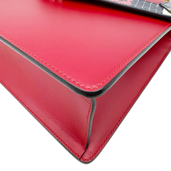 GUCCI Lilith Bamboo Leather Top Handle Shoulder Bag Red 453751