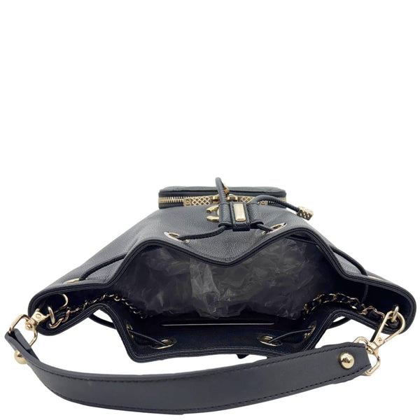 CHANEL Business Affinity Caviar Quilted Leather Drawstring Bucket Bag Black