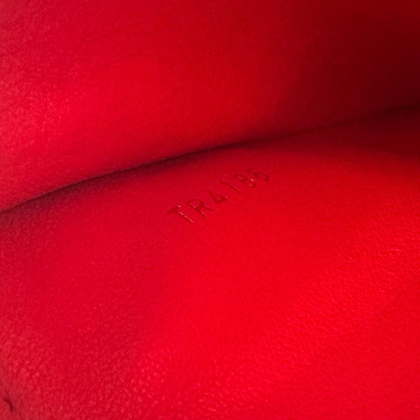 LOUIS VUITTON Capucines BB Python Handle Leather Satchel Bag Red