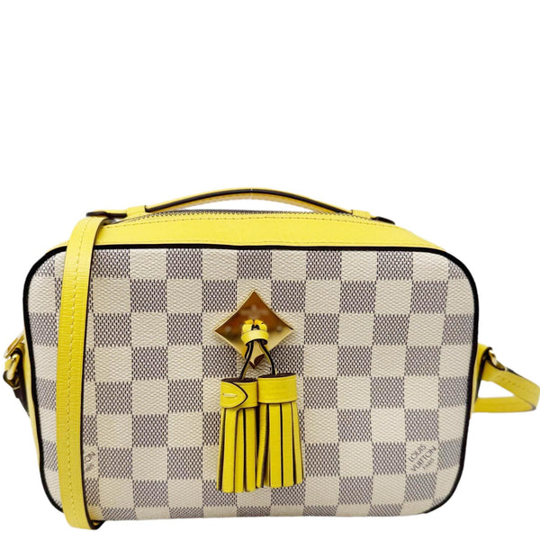 LOUIS VUITTON Saintonge Damier Azur Crossbody Bag White
