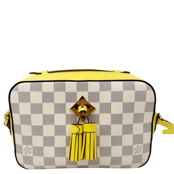 LOUIS VUITTON Saintonge Damier Azur Crossbody Bag White
