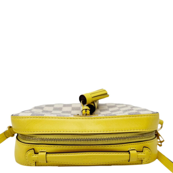 LOUIS VUITTON Saintonge Damier Azur Crossbody Bag White