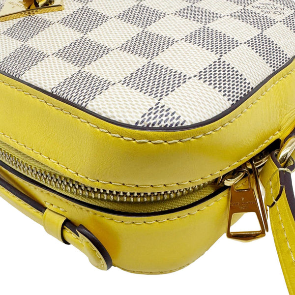 LOUIS VUITTON Saintonge Damier Azur Crossbody Bag White